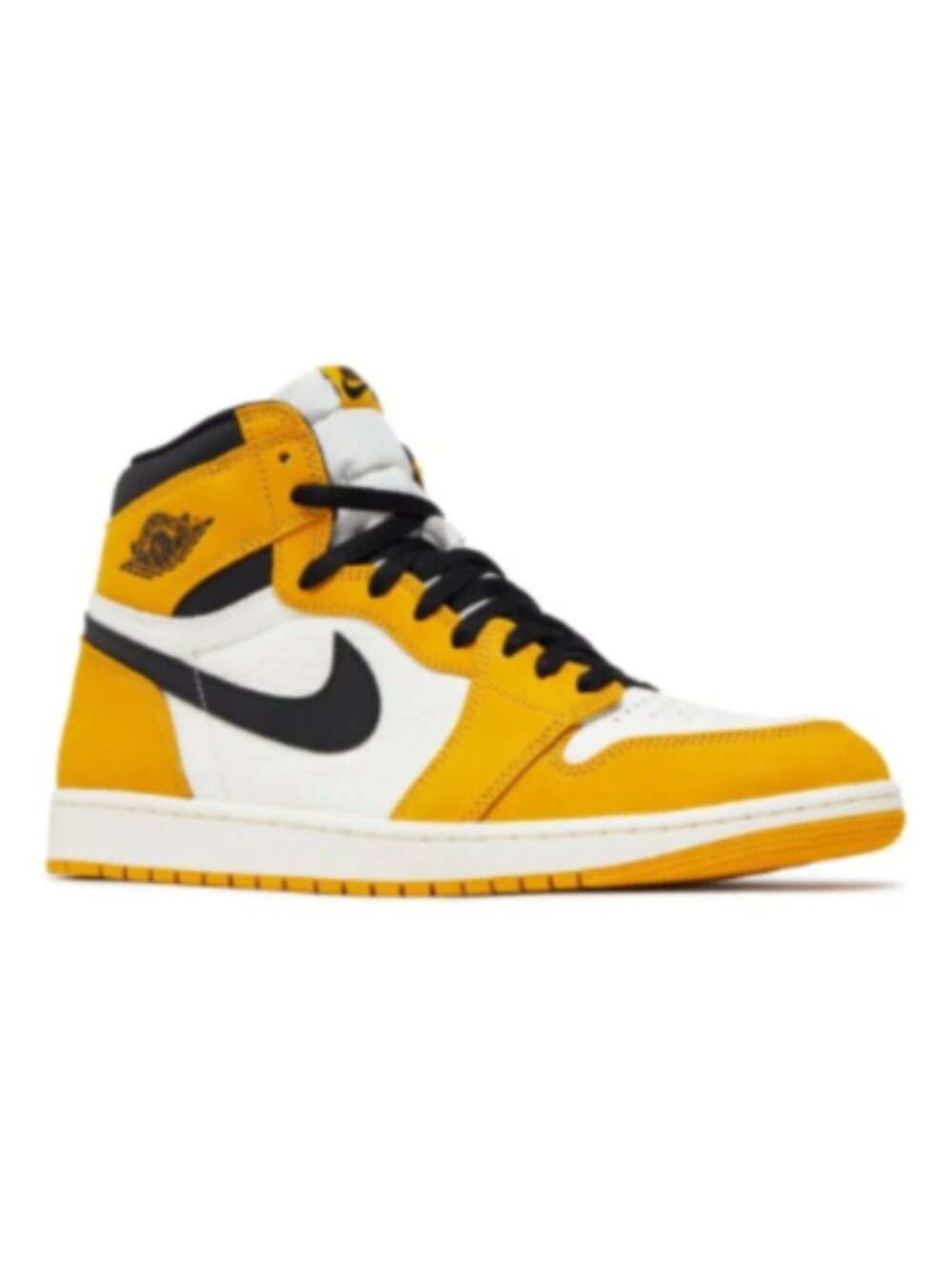 Mens Air Jordan 1 Retro High OG Sneakers Yellow Ochre